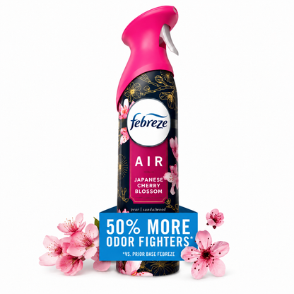 Febreze Air Mist, Odor-Fighting Air Freshener, Japanese Cherry Blossom, 8.1 oz. Aerosol