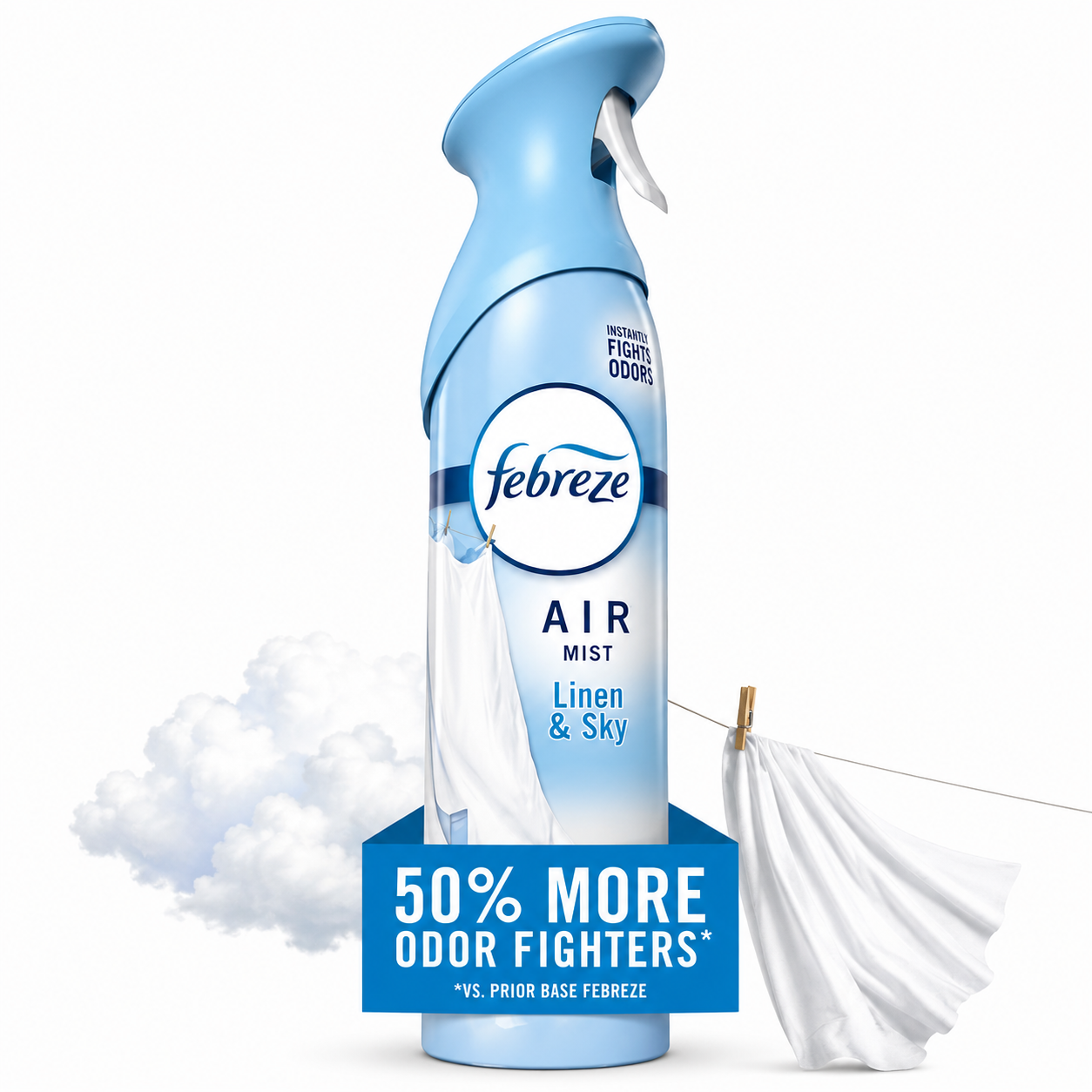 Febreze Air Mist Air Freshener Spray, Linen & Sky Scent, 8.1oz