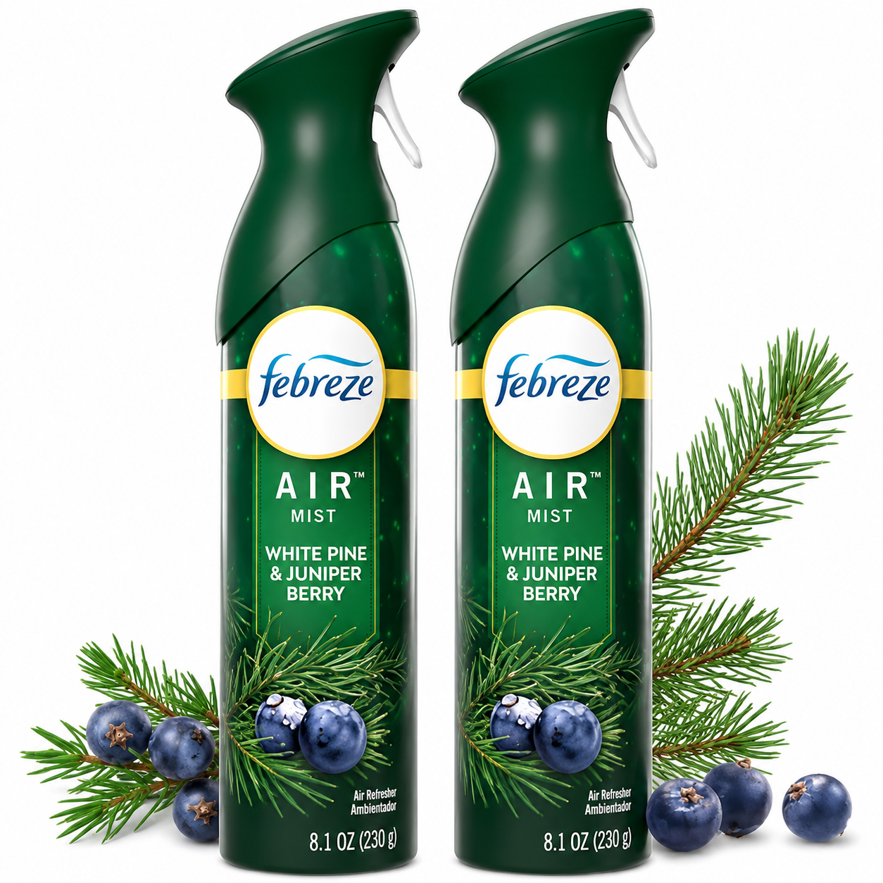 Febreze Odor-Fighting Air Freshener Spray, Room Spray, White Pine & Juniper Berry Air Mist, 8.1 oz, 1ct