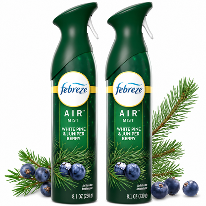 Febreze Odor-Fighting Air Freshener Spray, Room Spray, White Pine & Juniper Berry Air Mist, 8.1 oz, 1ct