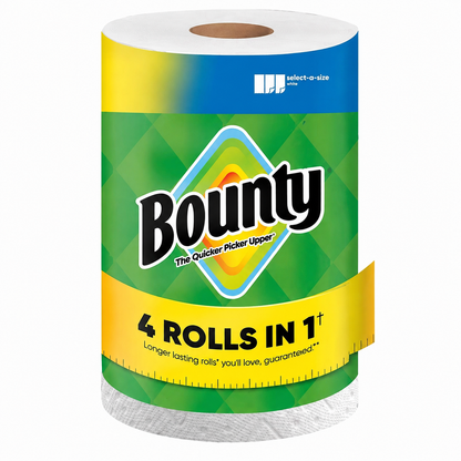 Bounty Paper Towels Select-A-Size White, 1 Mega Roll, 164 Sheets per Roll