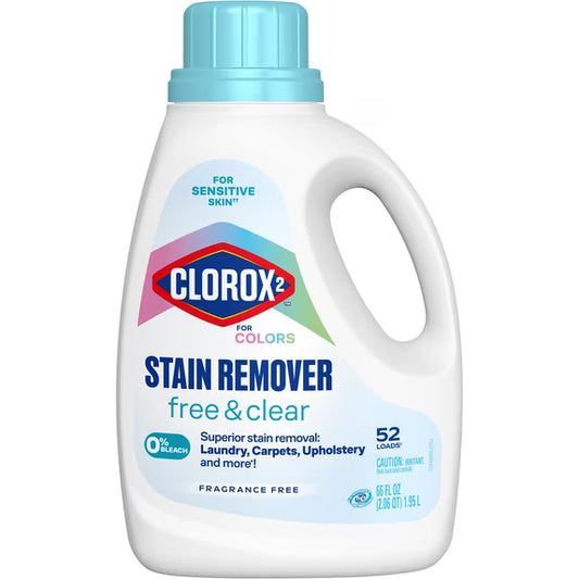 Clorox 2 Stain Remover, Free & Clear, 66 fl oz
