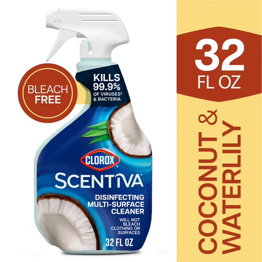 Clorox Scentiva Multi-Surface Cleaner, Coconut & Waterlily, 32 fl oz