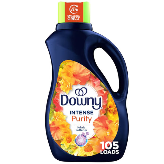 Downy Intense Liquid Fabric Softener and Conditioner, Purity Scent, 77 fl oz, 105 Loads