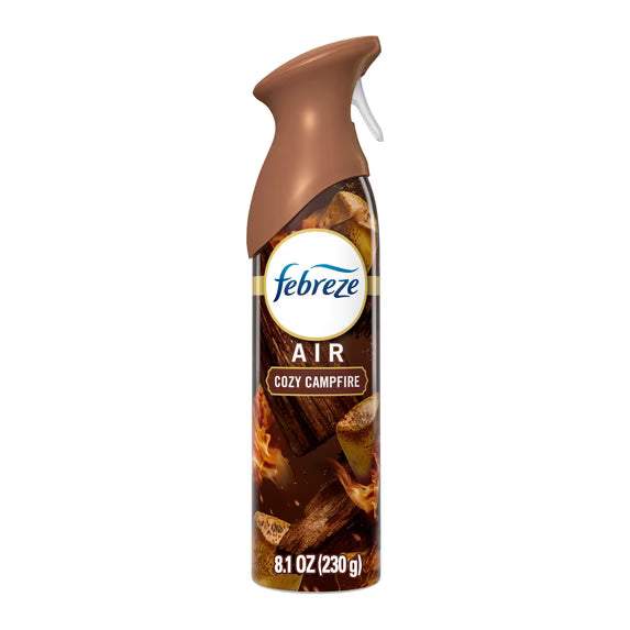 Febreze Odor-Fighting Air Freshener Spray, Room Spray, Cozy Campfire Air Mist, 8.1 oz, 1ct
