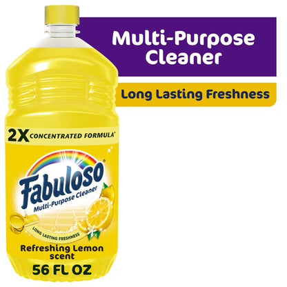 Fabuloso 2X All Purpose Cleaner, Lemon Scent, 56 fl oz