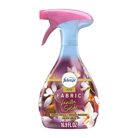 Febreze Fabric Spray Air Freshener, Odor-Fighting Fabric Refresher, Vanilla Suede Scent, 16.9 fl oz