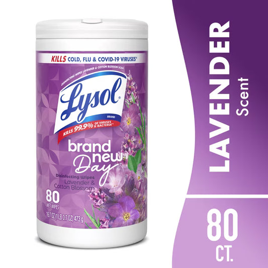 Disinfecting Wipes, Lavender & Cotton Blossom, 80 Count