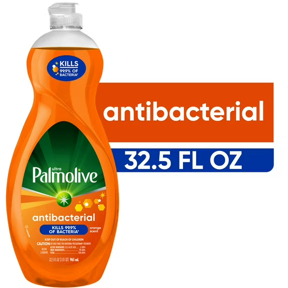 Palmolive Ultra Antibacterial Dish Soap, Orange, 32.5 fl oz