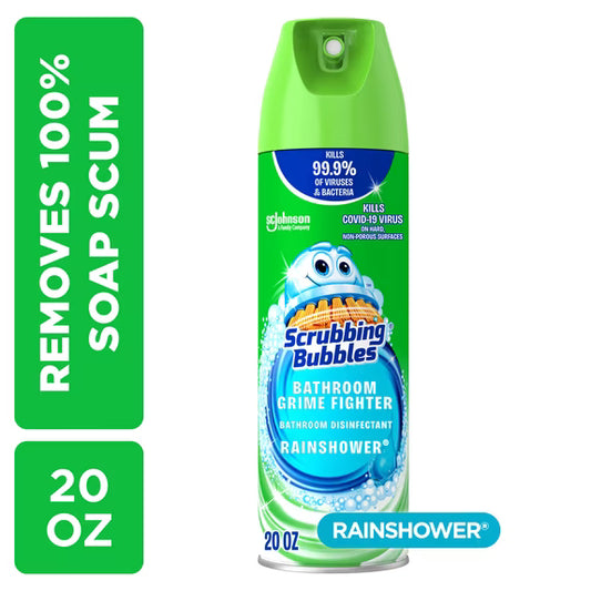 Disinfectant Bathroom Cleaner, Rainshower, 20 oz