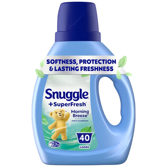 Snuggle SuperFresh Liquid Fabric Softener, Odor Eliminating, Morning Breeze, 40 Loads