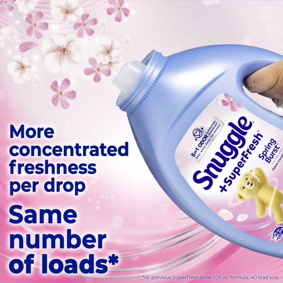 Snuggle SuperFresh Fabric Softener, Spring Burst, 40 Loads