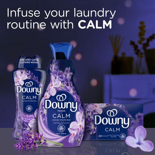 Downy Ultra Soft Fabric Softener Liquid, Calm, Lavender and Vanilla Bean, 26 fl oz, 39 Loads