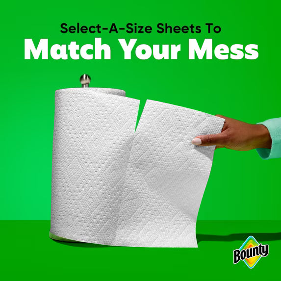 Bounty Paper Towels Select-A-Size White, 10 Triple Rolls, 123 Sheets Per Roll