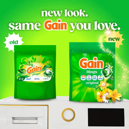 Gain Flings Laundry Detergent, 4-in-1, Original, 12 Count