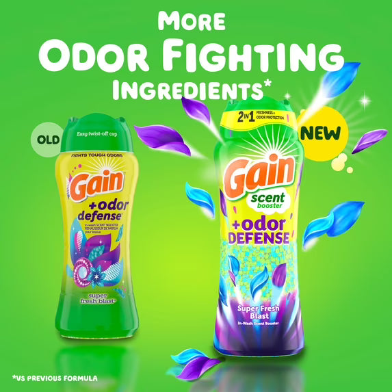 Gain Scent Beads, Odor Defense, Super Fresh Blast, 10.7 oz