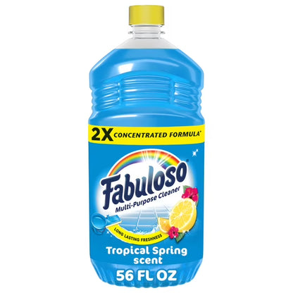 Fabuloso 2X Multi-Purpose Cleaner, Tropical Spring Scent, 3 Pack, 56 fl oz Each