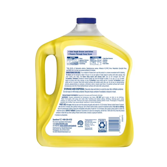 Lysol All Purpose Cleaner, 2X Concentrated, Lemon & Sunflower, 90 fl oz