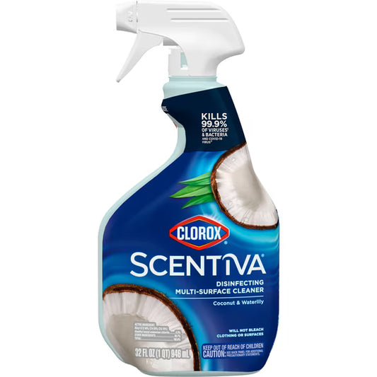 Clorox Scentiva Multi-Surface Cleaner, Coconut & Waterlily, 32 fl oz