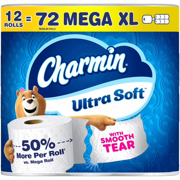 Charmin Ultra Soft Toilet Paper, 12 Mega XL Rolls