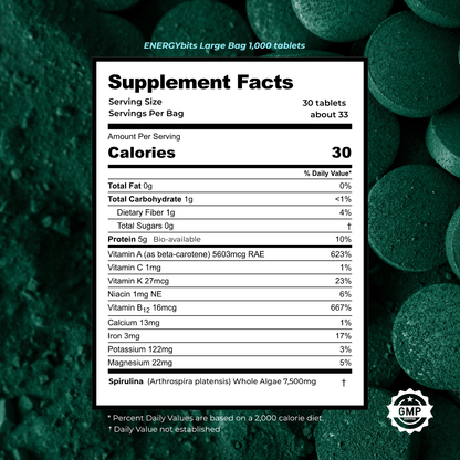 ENERGYbits® Spirulina | Large Bag