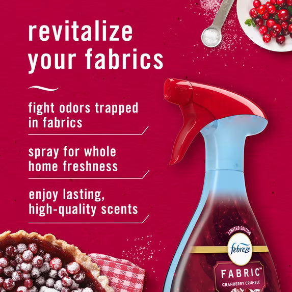 Febreze Odor-Fighting Fabric Refresher, Cranberry Crumble, 23.6oz