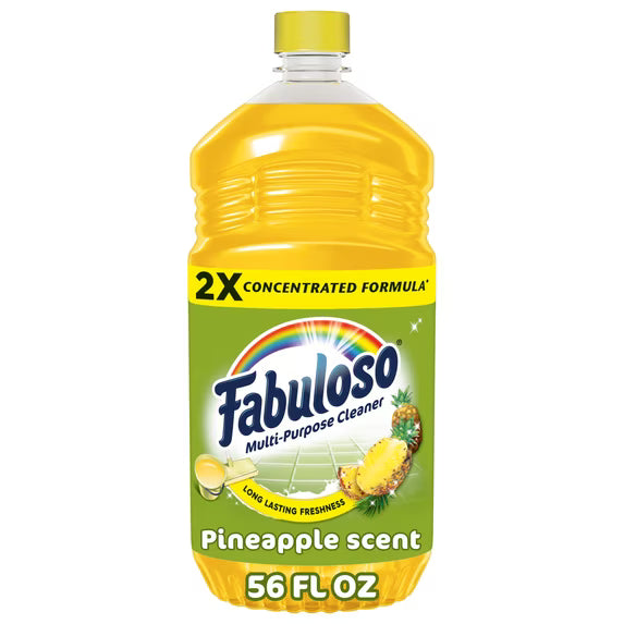 Fabuloso 2X Multi-Purpose Cleaner, Pineapple Scent, 2 Pack, 56 fl oz Each