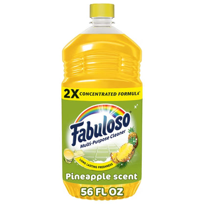Fabuloso 2X Multi-Purpose Cleaner, Pineapple Scent, 2 Pack, 56 fl oz Each