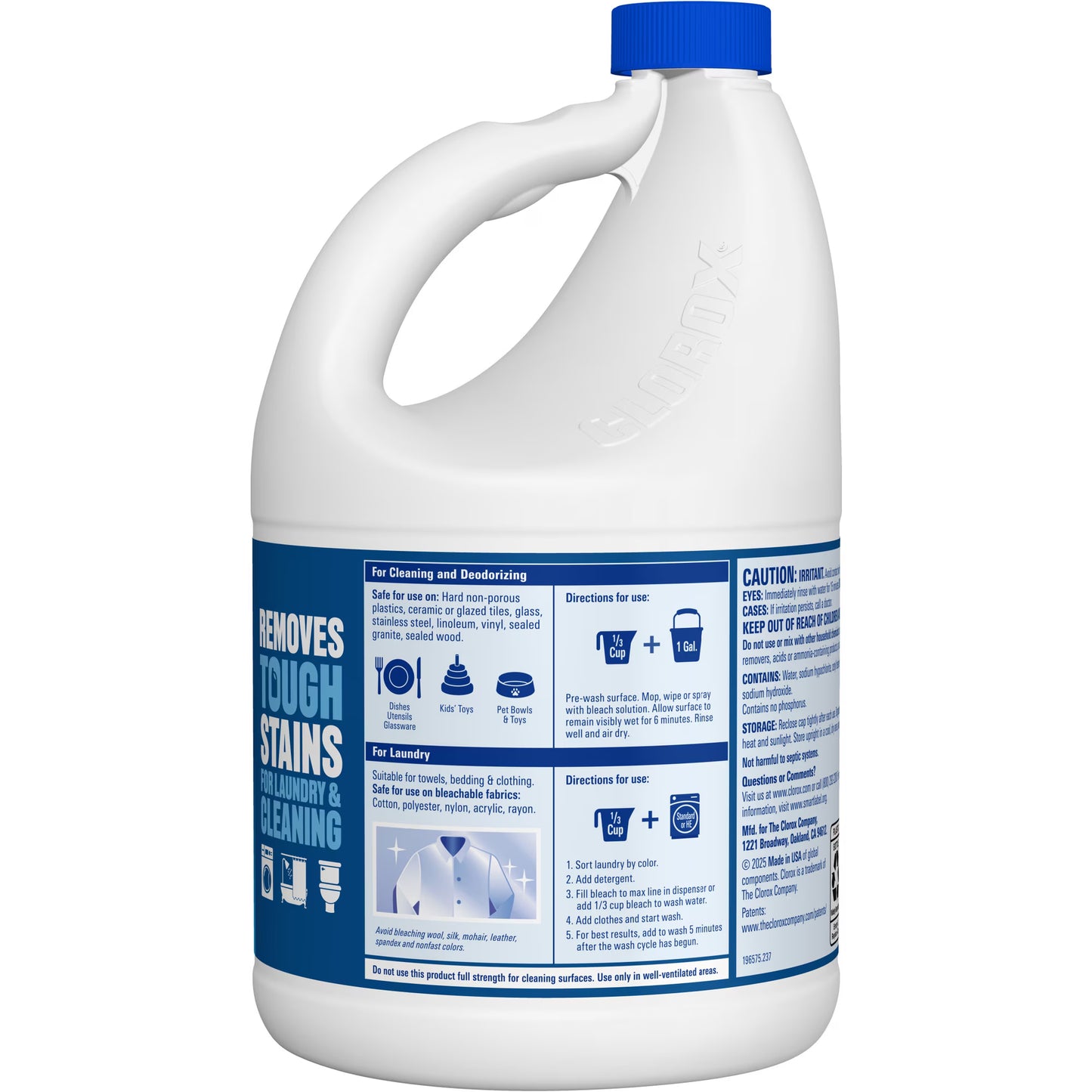 Clorox No Splash Bleach, 117 fl oz
