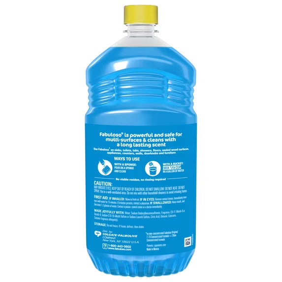 Fabuloso 2X Multi-Purpose Cleaner, Tropical Spring Scent, 3 Pack, 56 fl oz Each