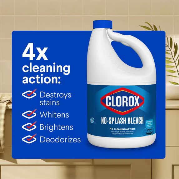 Clorox No Splash Bleach, 117 fl oz