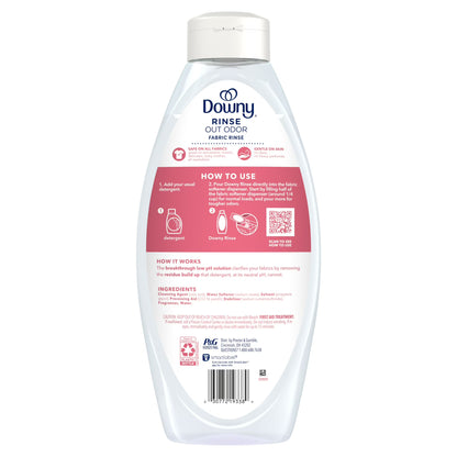Downy Rinse Out Odor Laundry Rinse, Tackles Tough Odors, Spring Breeze Scent, 48 fl oz
