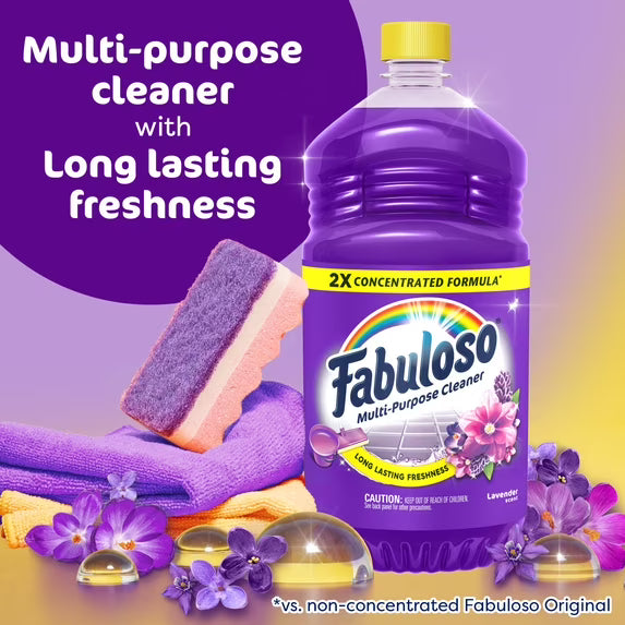 Fabuloso 2X Multi-Purpose Cleaner, Lavender Scent, 56 fl oz