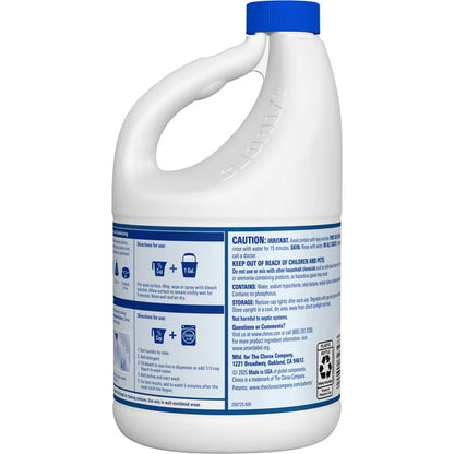 Clorox No Splash Bleach, 77 fl oz