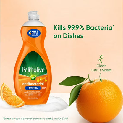 Palmolive Ultra Antibacterial Dish Soap, Orange, 32.5 fl oz