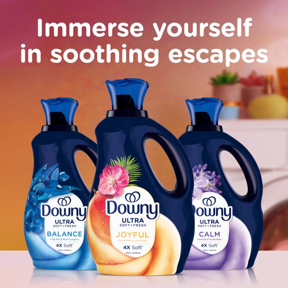 Downy Ultra Soft and Fresh Liquid Fabric Softener, Island Hibiscus and Mango Scent, 93 fl oz, 138 Loads