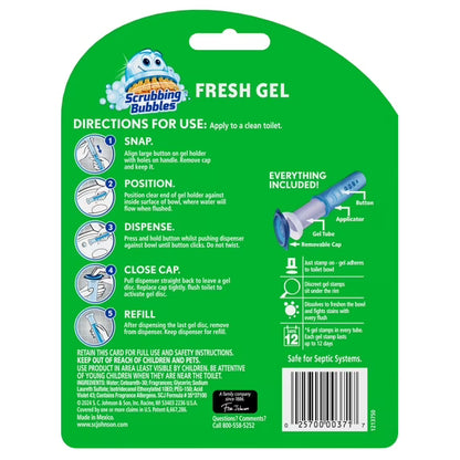 Scrubbing Bubbles Fresh Gel Toilet Cleaning Stamp, Floral Fusion, 6 Gel Stamps, 1.34 oz