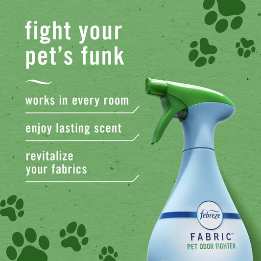 Febreze Fabric Spray Air Freshener, Odor-Fighting Fabric Refresher, Pet Odor Fighter, 23.6 fl oz