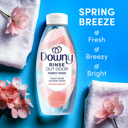 Downy Rinse Out Odor Laundry Rinse, Tackles Tough Odors, Spring Breeze Scent, 48 fl oz