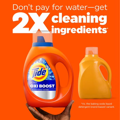 Tide Laundry Detergent Liquid with Ultra Oxi Boost, Advanced Stain Remover, 27 fl oz, 19 Loads