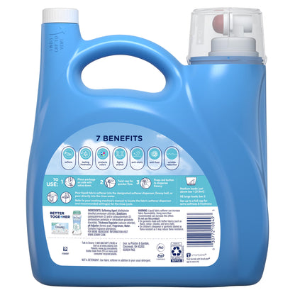 Downy Liquid Laundry Fabric Softener and Conditioner, Cool Cotton Scent, 140 fl oz, 190 Loads