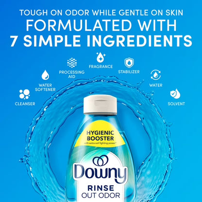 Downy Rinse Out Odor Laundry Rinse, Tackles Tough Odors and Refreshes, Cool Cotton Scent, 62 fl oz