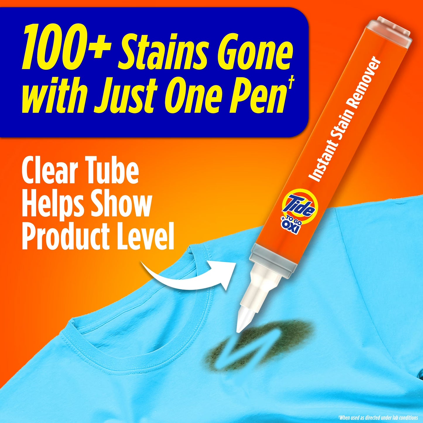Tide To Go Instant Laundry Stain Remover Pen and Spot Cleaner, Travel Size Stain Sticks, Fresh, 1.01 fl oz, 3 Count