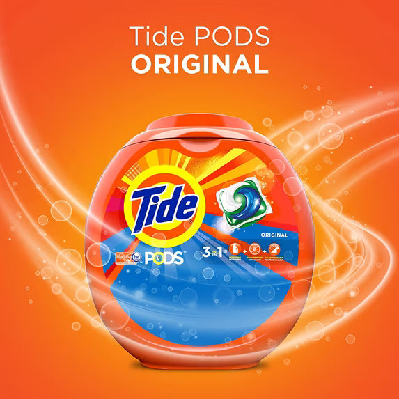 Tide PODS Liquid Laundry Detergent Soap Pacs, HE Compatible, 42 Count, Powerful 3-in-1 Clean in one Step, Original Scent