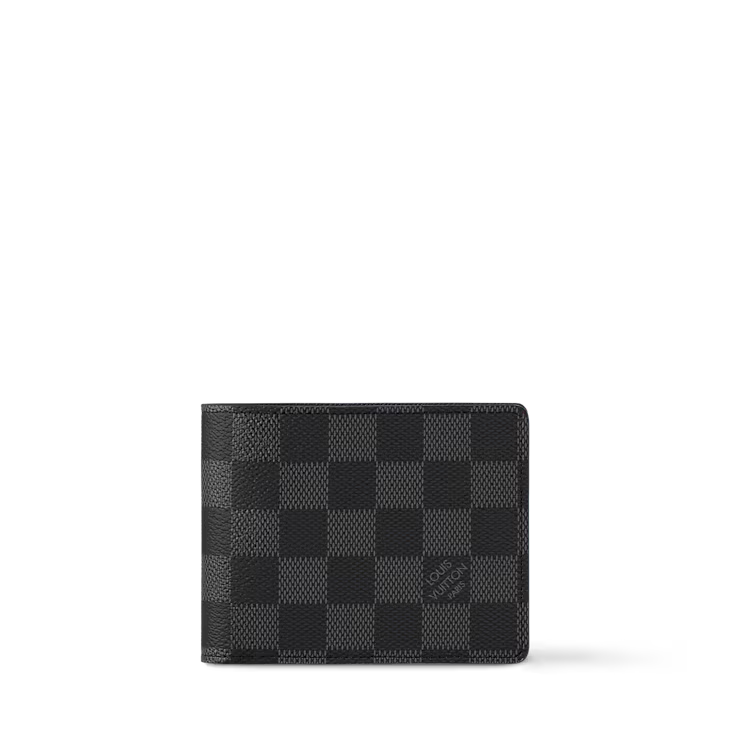 Louis Vuitton Multiple Bifold Wallet Damier Graphite Canvas black