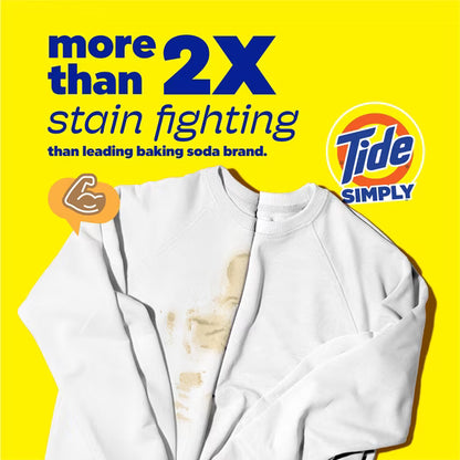 Tide Simply Laundry Detergent Liquid, Clean & Fresh, Berry Blossom Scent, 138 Loads, 173 fl oz